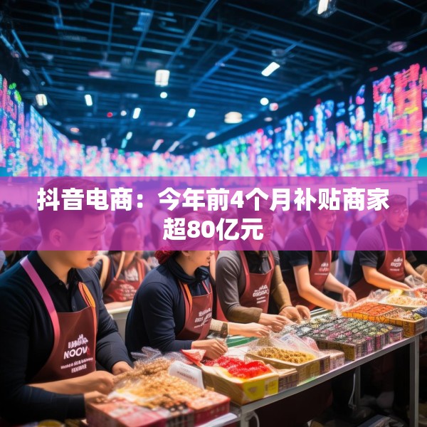 抖音电商：今年前4个月补贴商家超80亿元
