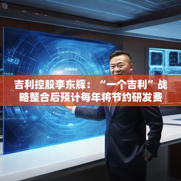 吉利控股李东辉：“一个吉利”战略整合后预计每年将节约研发费用数十亿元