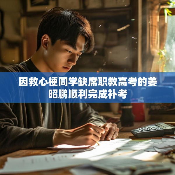 因救心梗同学缺席职教高考的姜昭鹏顺利完成补考