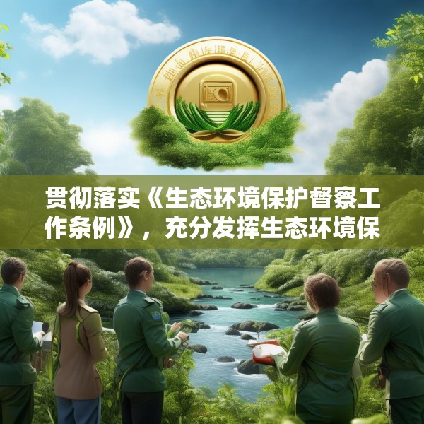 贯彻落实《生态环境保护督察工作条例》，充分发挥生态环境保护督察利剑作用