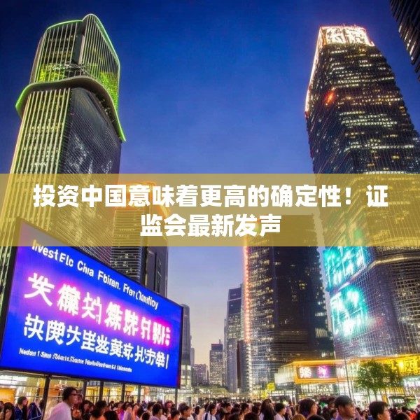 投资中国意味着更高的确定性！证监会最新发声