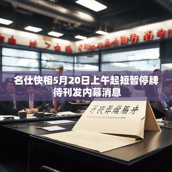 名仕快相5月20日上午起短暂停牌 待刊发内幕消息