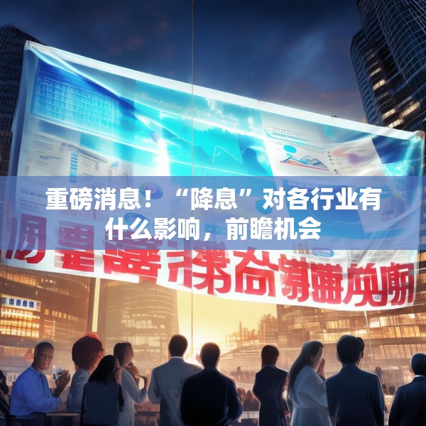 重磅消息！“降息”对各行业有什么影响，前瞻机会