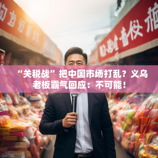 “关税战”把中国市场打乱？义乌老板霸气回应：不可能！