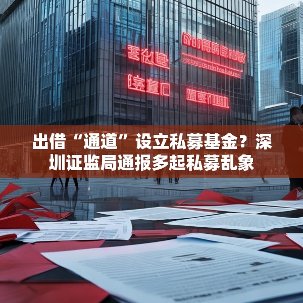 出借“通道”设立私募基金？深圳证监局通报多起私募乱象