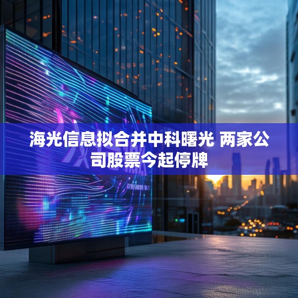 海光信息拟合并中科曙光 两家公司股票今起停牌