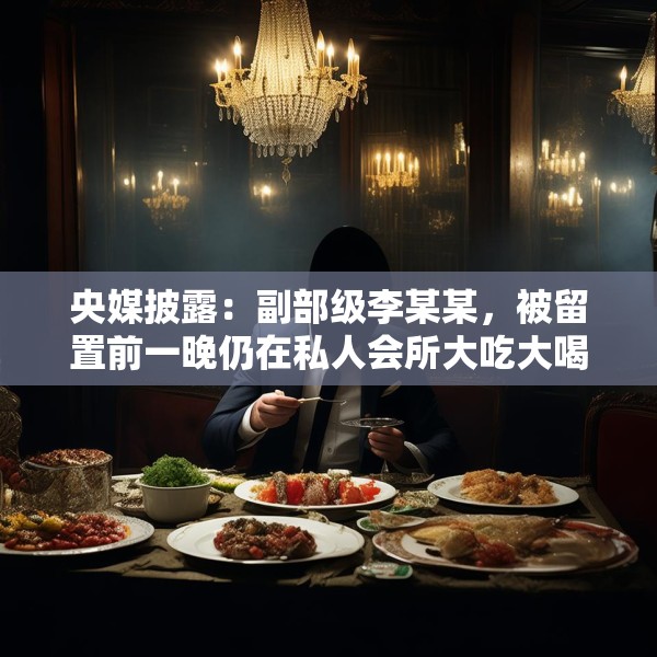 央媒披露：副部级李某某，被留置前一晚仍在私人会所大吃大喝