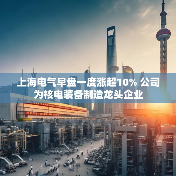 上海电气早盘一度涨超10% 公司为核电装备制造龙头企业