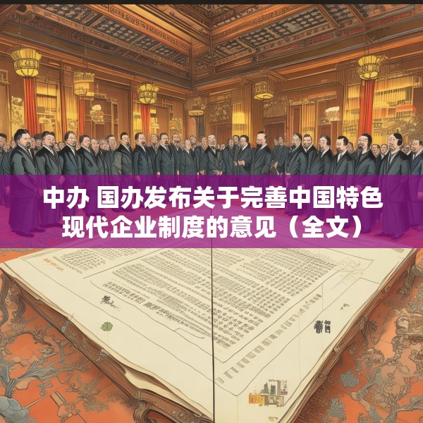 中办 国办发布关于完善中国特色现代企业制度的意见（全文）