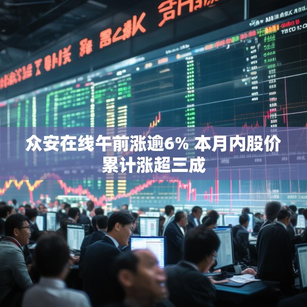 众安在线午前涨逾6% 本月内股价累计涨超三成