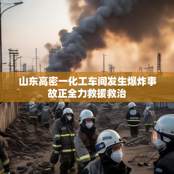 山东高密一化工车间发生爆炸事故正全力救援救治