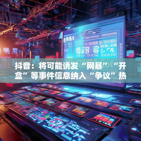 抖音：将可能诱发“网暴”“开盒”等事件信息纳入“争议”热点研判处置