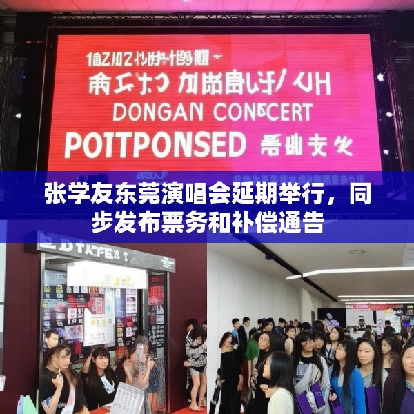 张学友东莞演唱会延期举行，同步发布票务和补偿通告
