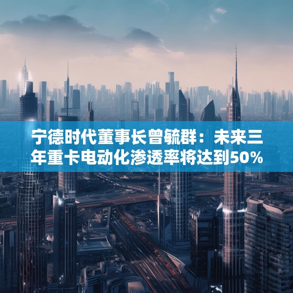 宁德时代董事长曾毓群：未来三年重卡电动化渗透率将达到50%