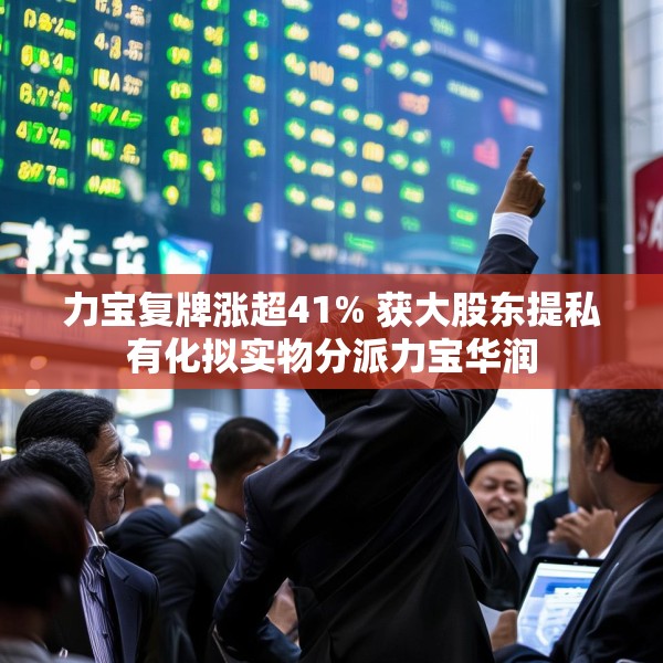 力宝复牌涨超41% 获大股东提私有化拟实物分派力宝华润