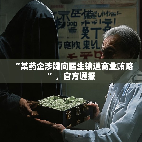 “某药企涉嫌向医生输送商业贿赂”，官方通报