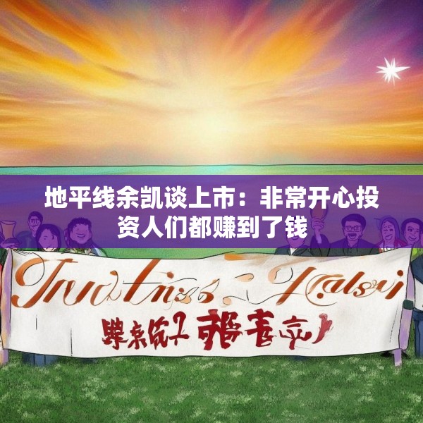 地平线余凯谈上市：非常开心投资人们都赚到了钱