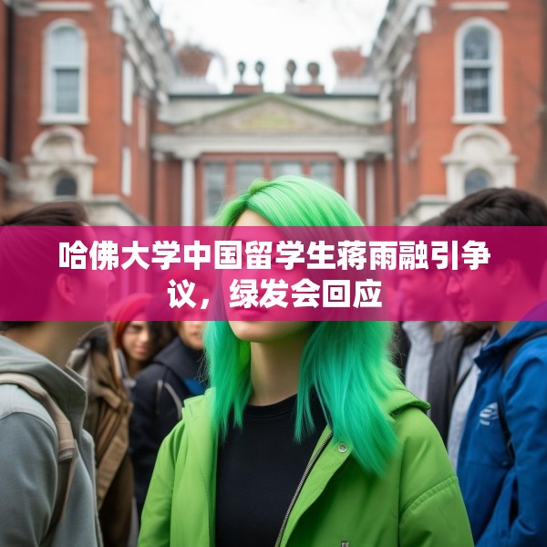 哈佛大学中国留学生蒋雨融引争议，绿发会回应