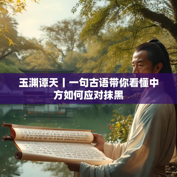 玉渊谭天丨一句古语带你看懂中方如何应对抹黑