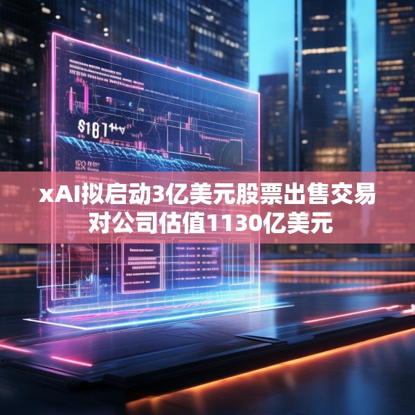 xAI拟启动3亿美元股票出售交易 对公司估值1130亿美元