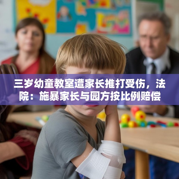三岁幼童教室遭家长推打受伤，法院：施暴家长与园方按比例赔偿
