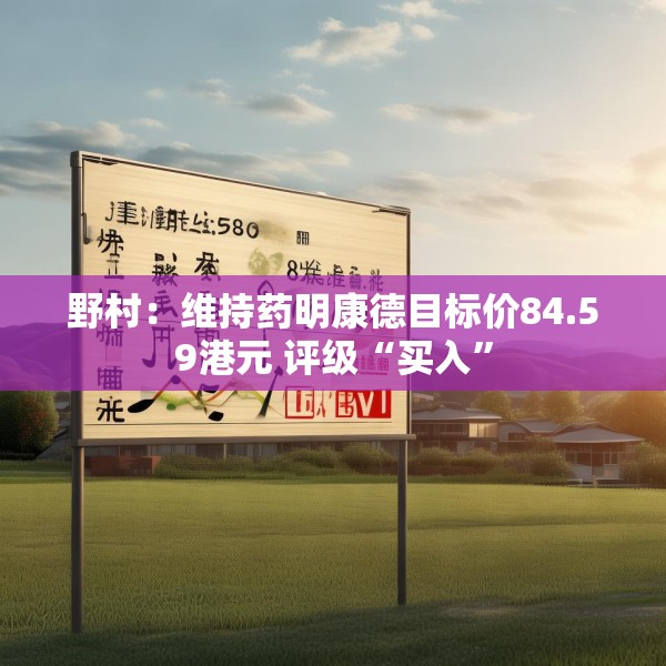 野村：维持药明康德目标价84.59港元 评级“买入”