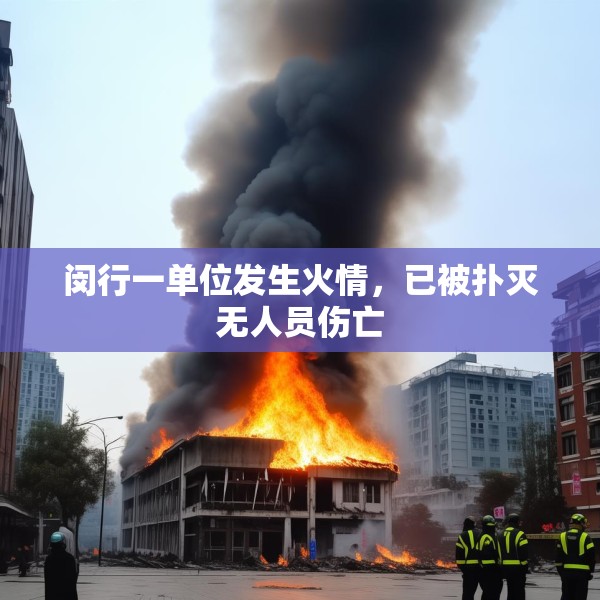 闵行一单位发生火情，已被扑灭无人员伤亡