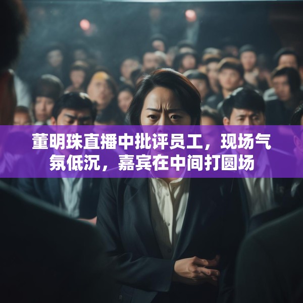 董明珠直播中批评员工，现场气氛低沉，嘉宾在中间打圆场