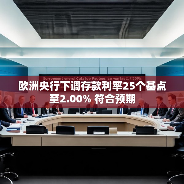 欧洲央行下调存款利率25个基点至2.00% 符合预期