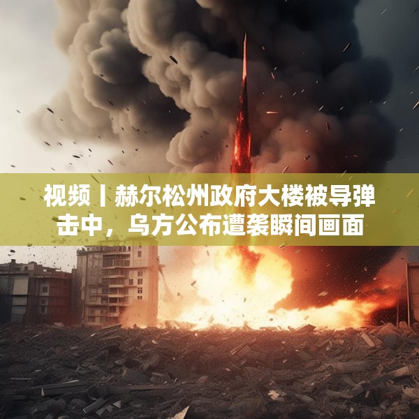 视频丨赫尔松州政府大楼被导弹击中，乌方公布遭袭瞬间画面