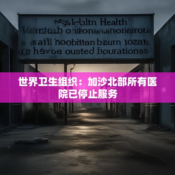 世界卫生组织：加沙北部所有医院已停止服务
