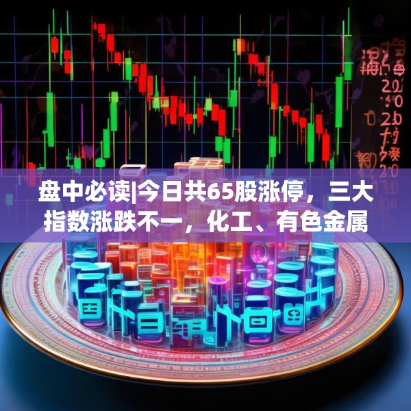 盘中必读|今日共65股涨停，三大指数涨跌不一，化工、有色金属概念逆势活跃