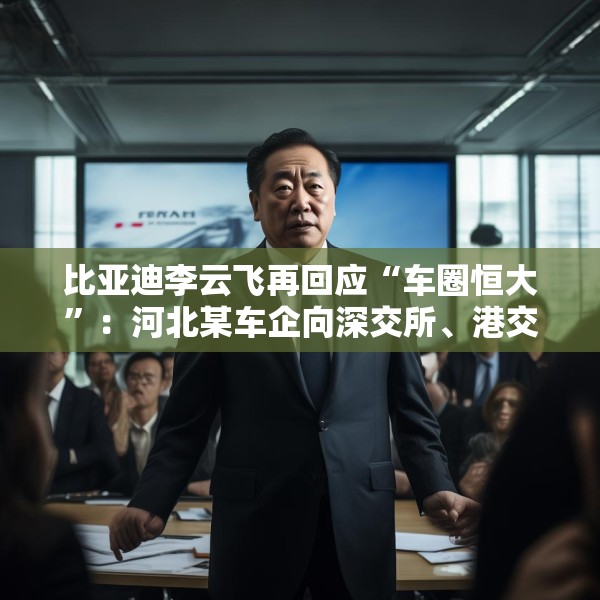 比亚迪李云飞再回应“车圈恒大”：河北某车企向深交所、港交所及监管机构恶意举报比亚迪