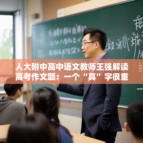 人大附中高中语文教师王强解读高考作文题：一个“真”字很重要