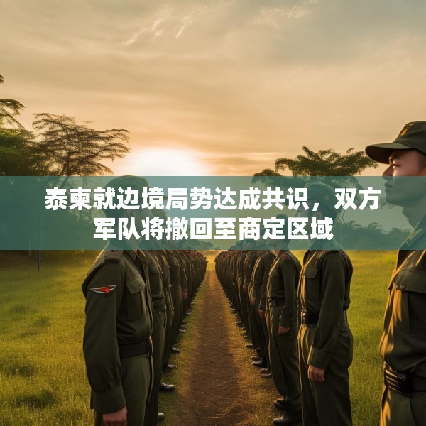 泰柬就边境局势达成共识，双方军队将撤回至商定区域