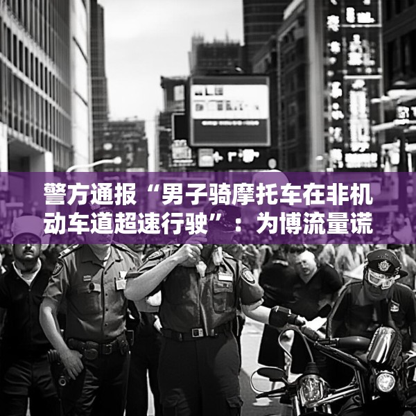 警方通报“男子骑摩托车在非机动车道超速行驶”：为博流量谎称赶考，将处罚