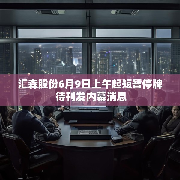 汇森股份6月9日上午起短暂停牌 待刊发内幕消息