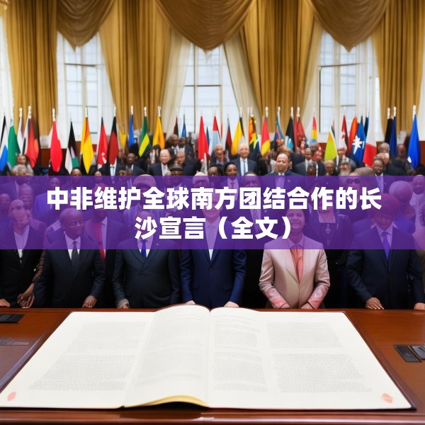 中非维护全球南方团结合作的长沙宣言（全文）