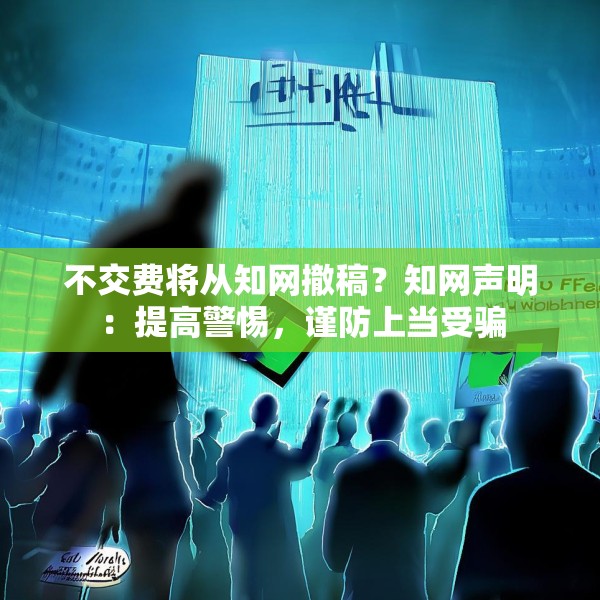 不交费将从知网撤稿？知网声明：提高警惕，谨防上当受骗