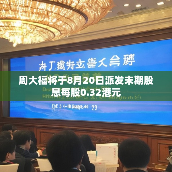 周大福将于8月20日派发末期股息每股0.32港元