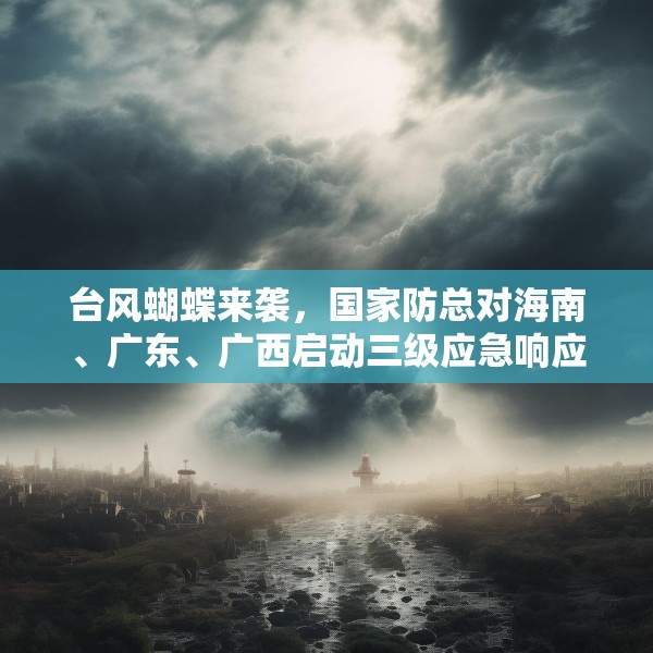 台风蝴蝶来袭，国家防总对海南、广东、广西启动三级应急响应