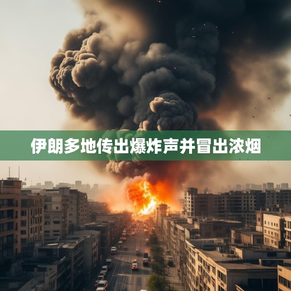 伊朗多地传出爆炸声并冒出浓烟