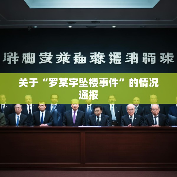 关于“罗某宇坠楼事件”的情况通报