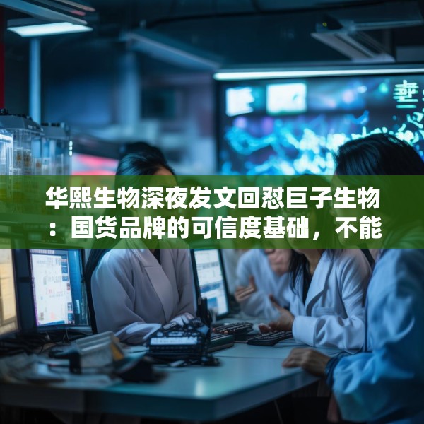 华熙生物深夜发文回怼巨子生物：国货品牌的可信度基础，不能建立在学术名称与概念滥用之上