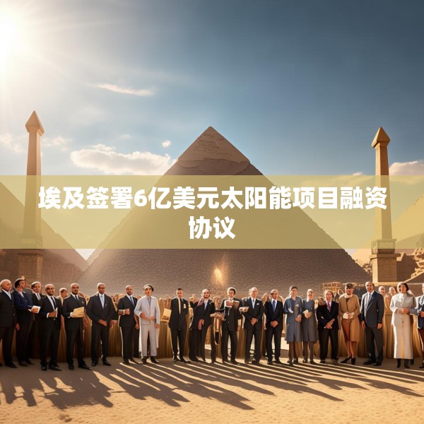 埃及签署6亿美元太阳能项目融资协议