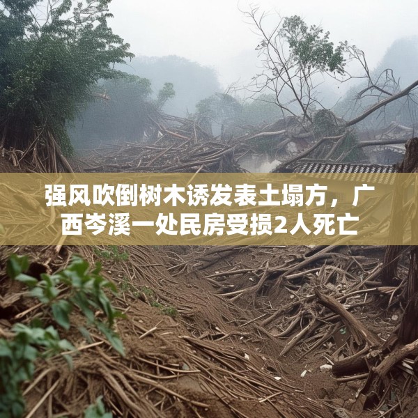 强风吹倒树木诱发表土塌方，广西岑溪一处民房受损2人死亡